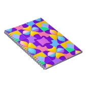 Farbige Abstrakte geometrische Muster Notizblock (Rechte Seite)