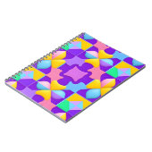 Farbige Abstrakte geometrische Muster Notizblock (Linke Seite)