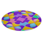 Farbige Abstrakte geometrische Muster Schneidebrett (Ecke)