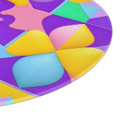 Farbige Abstrakte geometrische Muster Schneidebrett (Ecke)