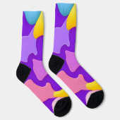 Farbige Abstrakte geometrische Muster Socken (Rechts)