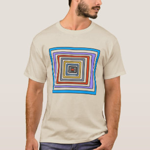 Farbige abstrakte geometrische quadratische Muster T-Shirt