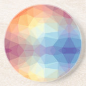 Farbige abstrakte geometrische Regenbogen Getränkeuntersetzer (Vorne)