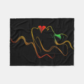 Farbige abstrakte Gesichtslinienkunst Juneteenth S Fleecedecke (Vorderseite (Horizontal))