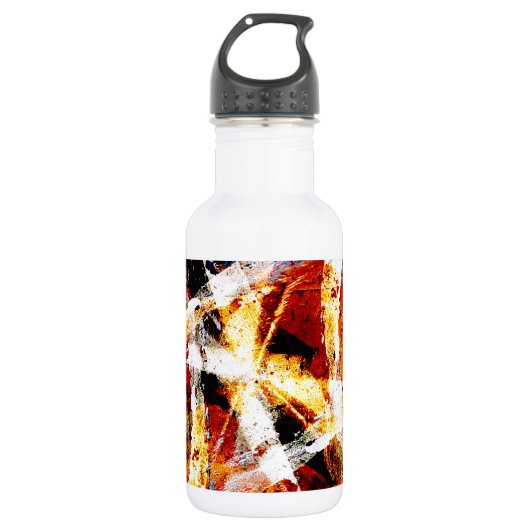 Farbige abstrakte Graffiti Edelstahlflasche (Vorderseite)