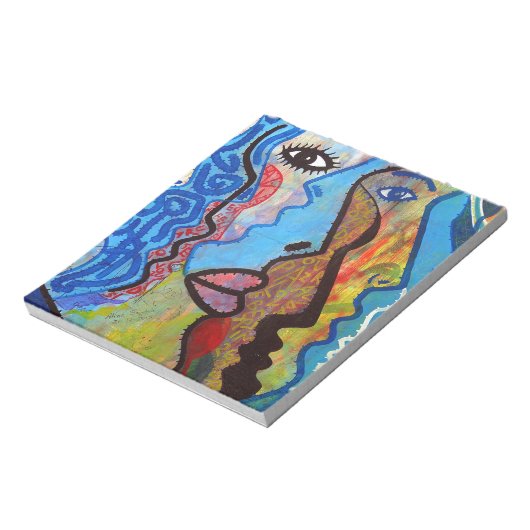 Farbige Abstrakte Graffiti Notizblock (Rotiert)