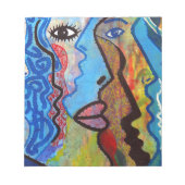 Farbige Abstrakte Graffiti Notizblock (Vorderseite)