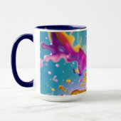 Farbige abstrakte Grafik modernes Design 15oz Tasse (Links)