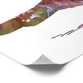 Farbige abstrakte Grouse-Silhouette Poster (Ecke)