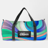 Farbige abstrakte Halbkreise Duffle Bag (Rückseite)
