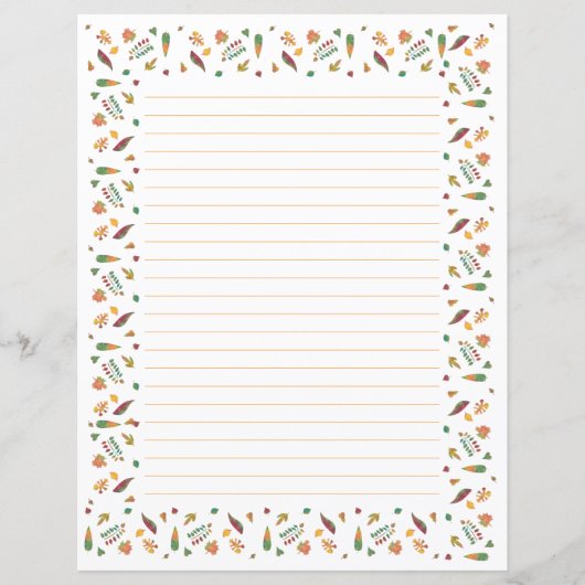 Farbige Abstrakte Herbstleaves Linder Stationery (Vorderseite)