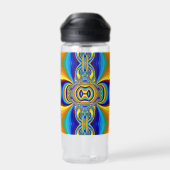 Farbige abstrakte Hintergrund-14334 Trinkflasche (Rückseite)