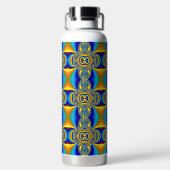 Farbige abstrakte Hintergrund-14334 Trinkflasche (Rückseite)
