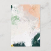 Farbige Abstrakte Hochzeitkarte Begleitkarte (Rückseite)