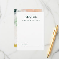 Farbige Abstrakte Hochzeitsratenkarte