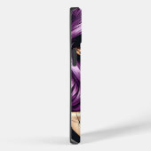 Farbige Abstrakte Hübsche Dame mit Lila Haar Case-Mate iPhone Hülle (Rückseite / Rechts)