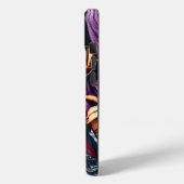 Farbige Abstrakte Hübsche Dame mit Lila Haar Case-Mate iPhone Hülle (Rückseite / Links)