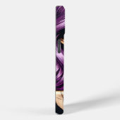 Farbige Abstrakte Hübsche Dame mit Lila Haar Case-Mate iPhone Hülle (Rückseite / Rechts)