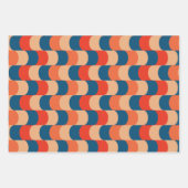 Farbige Abstrakte Illusion als Retro Vintag Geschenkpapier Set (Vorderseite)