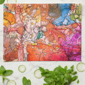 Farbige Abstrakte Illustration Küchentücher (Gefaltet)