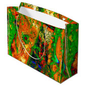 Farbige abstrakte Karnevalmaske Große Geschenktüte (Rückseite Schrägansicht)