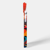 Farbige abstrakte Katze - geometrisches 🎨 🐱 Case-Mate iPhone Hülle (Rückseite / Links)