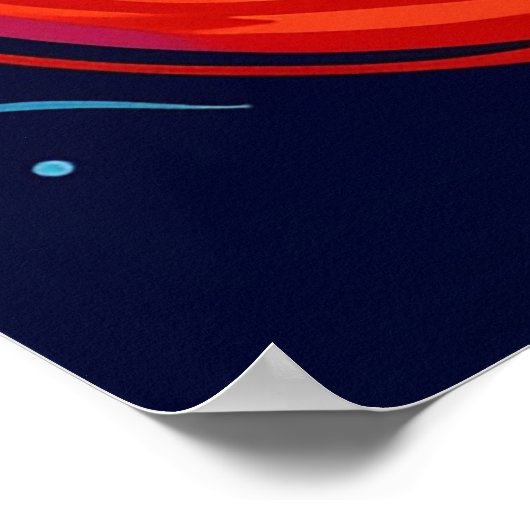 Farbige abstrakte Katzen Poster (Ecke)