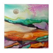 Farbige Abstrakte Keramik Tile Fliese (Vorderseite)