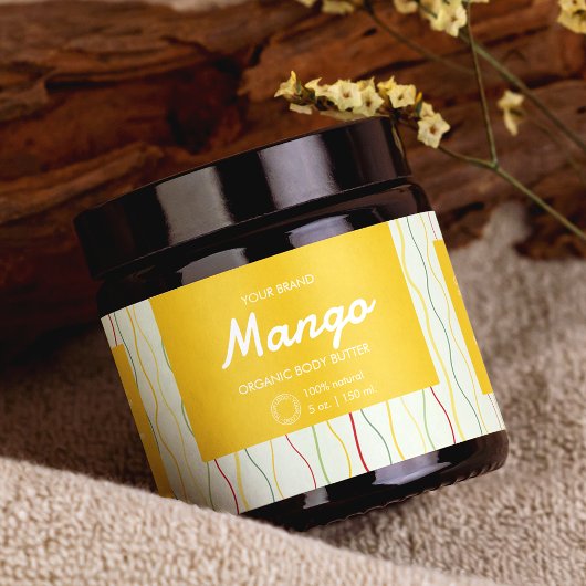 Farbige Abstrakte Kosmetik Jar Wrap rund um das La Wasserflaschenetikett