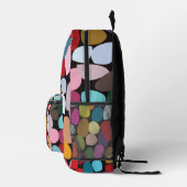 Farbige Abstrakte Kreise Bedruckter Rucksack (Rechts)