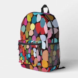 Farbige Abstrakte Kreise Bedruckter Rucksack