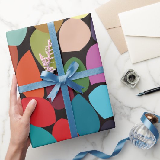 Farbige Abstrakte Kreise Geschenkpapier (Schenken)