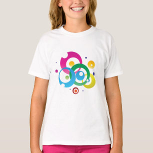 Farbige abstrakte Kreise Grafik   T-Shirt