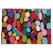 Farbige Abstrakte Kreise Große Geschenktüte (Vorderseite)