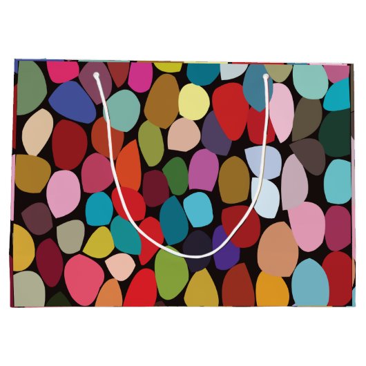 Farbige Abstrakte Kreise Große Geschenktüte (Rückseite)
