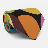 Farbige Abstrakte Kreise Krawatte (Gerollt)