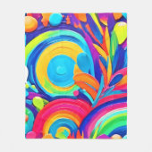 Farbige Abstrakte Kreise Malerei Fleecedecke (Vorderseite)