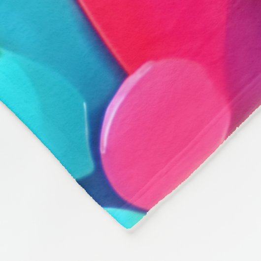 Farbige Abstrakte Kreise Malerei Fleecedecke (Ecke)