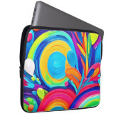 Farbige Abstrakte Kreise Malerei Laptopschutzhülle (Vorne Rechts)