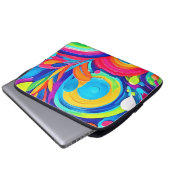 Farbige Abstrakte Kreise Malerei Laptopschutzhülle (Vorne Knopf)