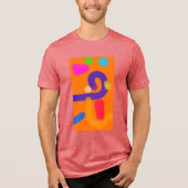 Farbige abstrakte Kunst 10 Tri-Blend Shirt (Vorderseite)