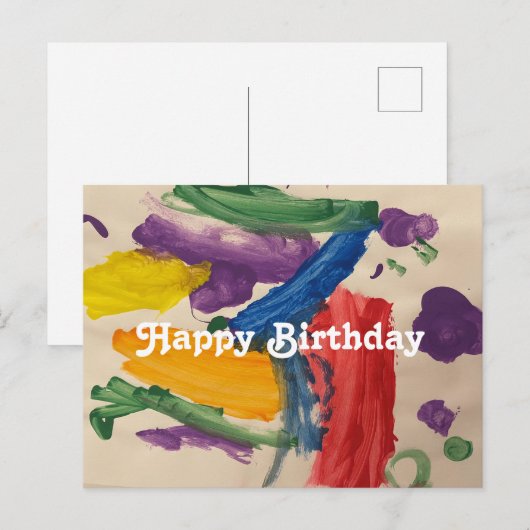 Farbige abstrakte Kunst-2 Postkarte (Vorne/Hinten)