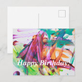 Farbige abstrakte Kunst-2-Postkarte Postkarte (Vorne/Hinten)