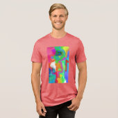 Farbige abstrakte Kunst 7 Tri-Blend Shirt (Vorderseite voll)