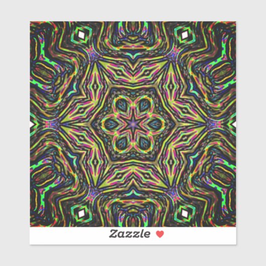 Farbige abstrakte Kunst Aufkleber (Blatt)