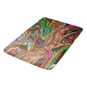 Farbige abstrakte Kunst Badematte (Schrägansicht)