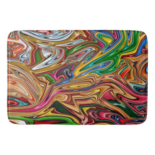 Farbige abstrakte Kunst Badematte (Vorderseite)