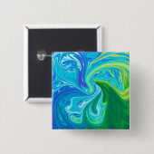 Farbige abstrakte Kunst Button (Vorne & Hinten)