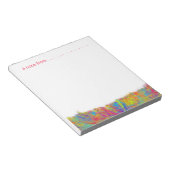 Farbige Abstrakte Kunst Edge Custom Notepad Notizblock (angewinkelt)