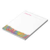 Farbige Abstrakte Kunst Edge Custom Notepad Notizblock (Rotiert)
